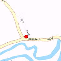 Close-up map of Caunsall